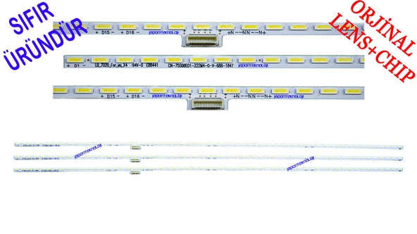 SONY KD-75XD8505, XBR-75X850D, LED BAR, BACKLIGHT, SONY LB_7020_FOR ES_X4, S750QF58 V4, KD-75X8500D LED