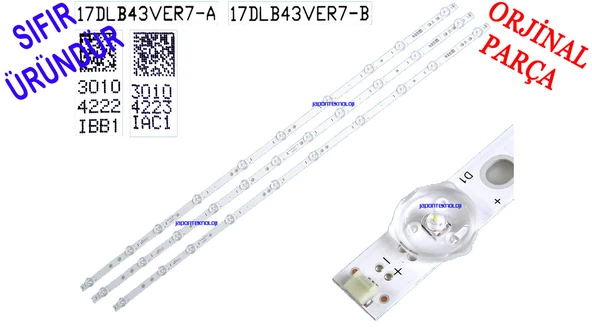 17DLB43VER7-A, 17DLB43VER7-B, 43UD8200, 43R7540U, 43U9500 , 43TU7540 , 30104244, 30104245, LED BAR