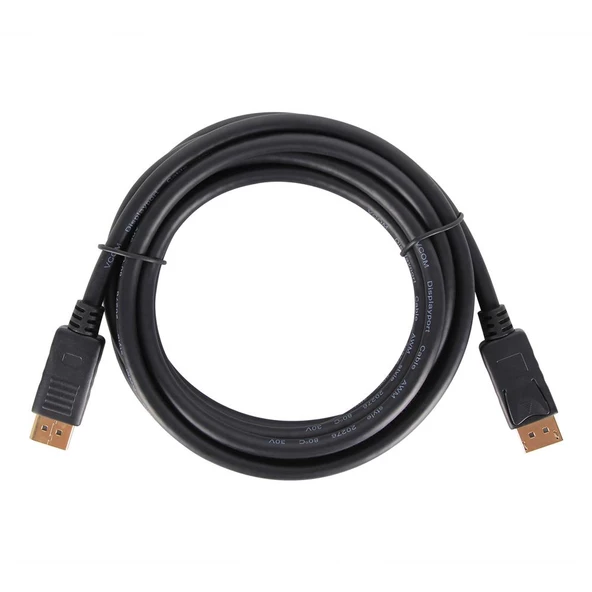 Vcom Siyah 3 Metre 1.2V Dp-M-Dp-M Kablo - Resim 2