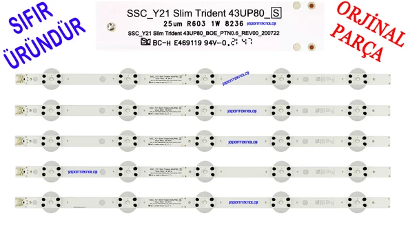 LG, 43UP77006LB, 43UQ81006LB, 43NANO756PA, LED BAR, PANEL LEDLERİ, SSC_Y21 Slim Trident 43UP80, EAV65010401