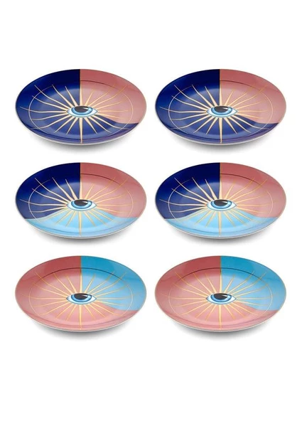 The Mia DNR0081 Eye Pasta Tabağı 6 Lı Set - 21 cm - 4