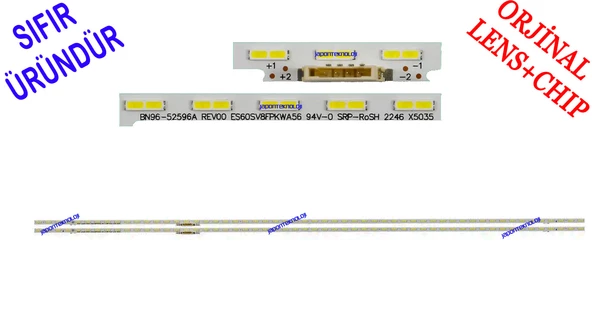 SAMSUNG, UE60AU8000UXTK, UE60BU8000UXTK, LED BAR, PANEL LEDLERİ, BN96-52596A, ES60SV8FPKWA56, BACKLIGHT, CY-SA060HGSV1V CY-SA060HGSV1H