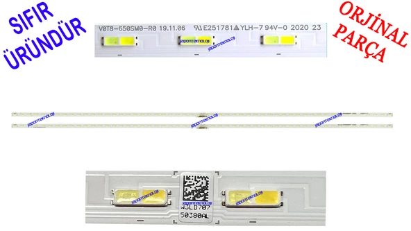 SAMSUNG, UE65TU8500U, UE65TU8505U, LED BAR, BACKLIGHT, PANEL LEDLERİ, BN96-50380A, V0T8-650SM0-R0, BN61-15486A, CY-NT065HGEV1H, BN95-06351A - 2