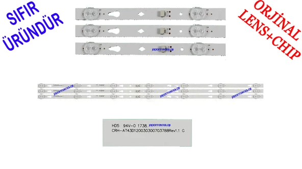 Xiaomi, Mi TV 4S L43M5-5ASP, LED BAR, L43M5-AX, BACKLIGHT, JL.D43071330-004AS-M_V01 4C-LB430T-XR3, CRH-AT43D120030300703788REV1.1