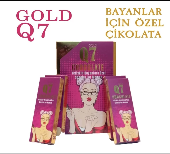 GOLD Q7 BAYAN ÇİKOLATA CHOCOLATE  12 X 25gr ( BAYANLARA ÖZEL )