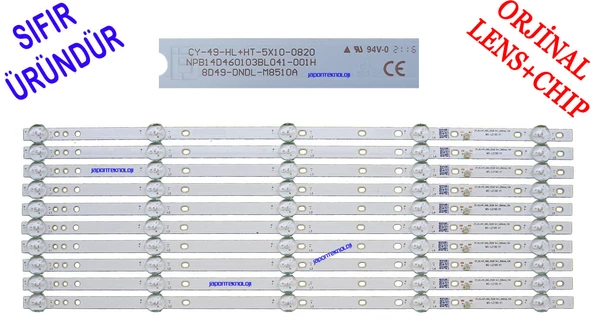 DIGIPOL, 49DP1A, LED BAR, BACKLIGHT, PANEL LEDLERİ, CY-49-HL+HT-5X10-0820 , NPB14D460103BL041-001H , 8D49-DNDL-M8510A , DIGIPOLL 49DP1A PANEL LED
