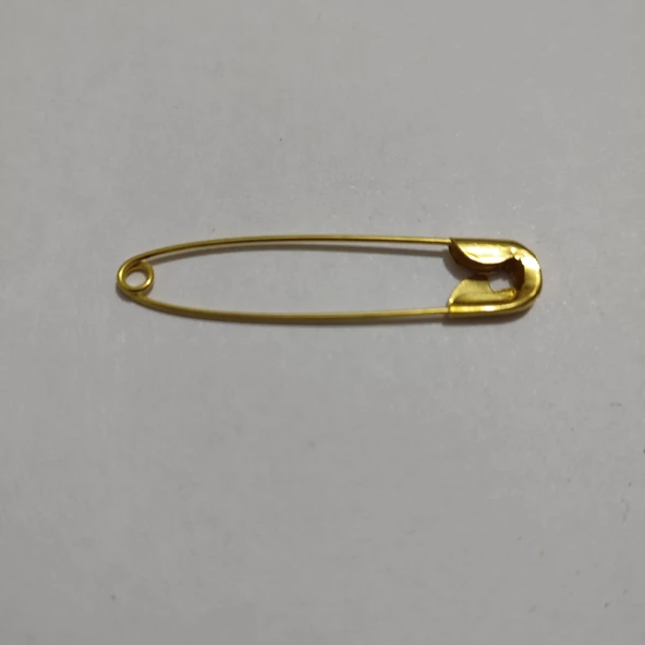 HAGİKİ (10 ADETLİ) 4,5CM UZUNLUĞUNDA NO 3 SARI ÇENGELLİ İĞNE,GOLD RENKLİ ÇATAL İĞNE,BÜYÜK BOY - 3