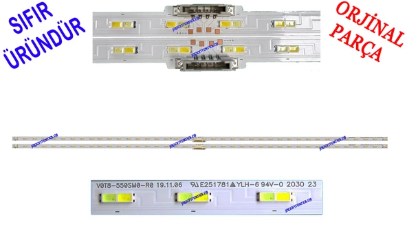 SAMSUNG, UE55TU8500U, UE55TU8500UXTK, LED BAR, BACKLIGHT, V0T8-550SM0-R0, PANEL LEDLERİ, BN96-50379A