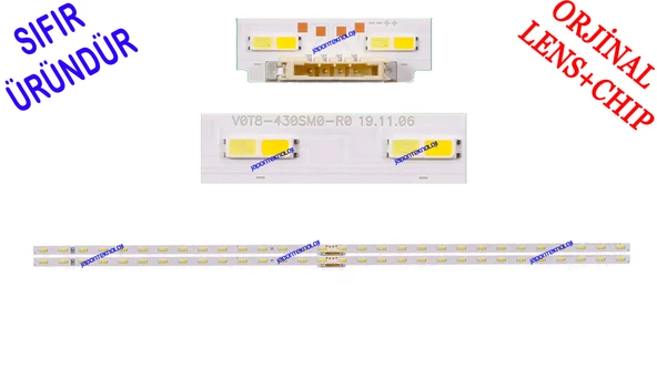 SAMSUNG, UE43TU8500UXTK, LED BAR, BACKLIGHT, PANEL LEDLERİ, BN96-50377A, V0T8-430SM0-R0