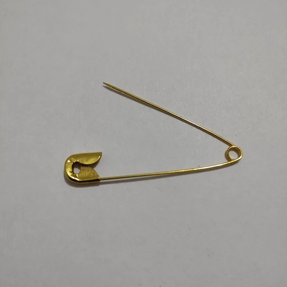 HAGİKİ (10 ADETLİ) 5,5CM UZUNLUĞUNDA NO 4 SARI ÇENGELLİ İĞNE,GOLD RENKLİ ÇATAL İĞNE,BÜYÜK BOY - 3