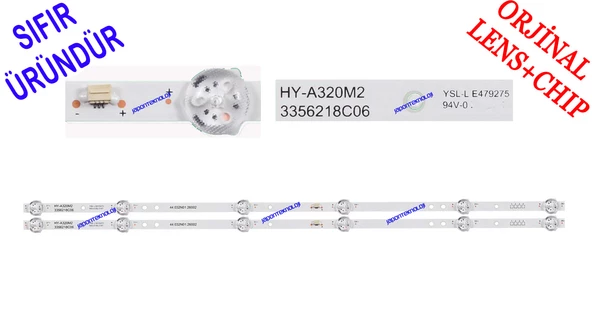 YUMATU, YU-MA-TU, LED BAR, BACKLIGHT, PANEL LEDLERİ, HY-A320M2, 3356218C06, 44.032N01.26002, B2L020923, HV320WHB-F70