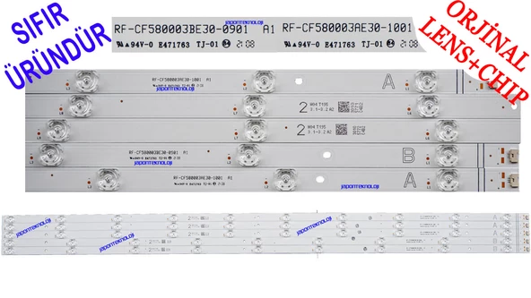 VESTEL, 58UA9600, 58UA9631, REGAL, 58R754U, LED BAR, 58UA9630, PANEL LEDLERİ, RF-CF580003AE30-1001 , RF-CF580003BE30-0901 , VES580QNZT-N2-Z01 LED BAR, - Resim 2