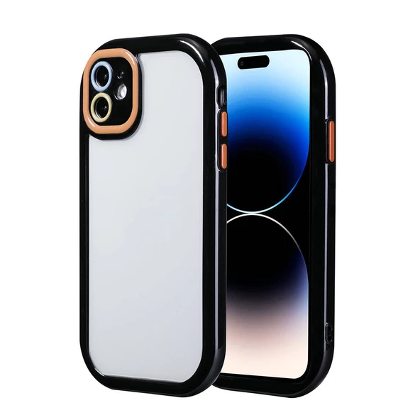 Apple iPhone 11 Kılıf Kamera Korumalı Renkli Kenar ve Çerçeve Tasarımlı Zore Vitamin Kapak - 4