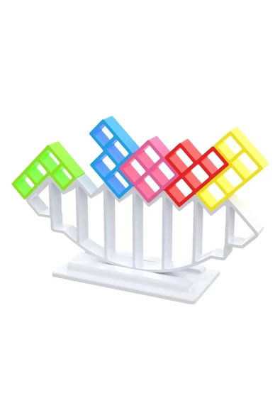 Kule Denge Oyuncağı Eğitici Kutu Oyuncak Tetris Tower - 4