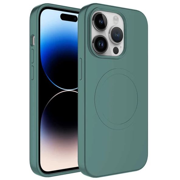 Apple iPhone 11 Pro Max Kılıf Magsafe Wireless Şarj Özellikli Pastel Renk Silikon  Plas Kapak - 10