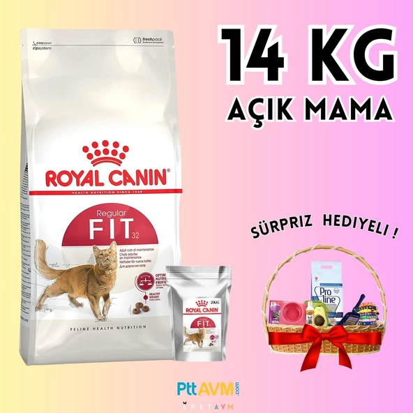 Royal Canin FHN Fit 32 Yetişkin Kedi Açık Mama 10+4 KG - HEDİYELİ PAKET