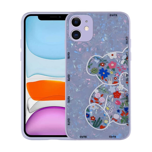 Apple iPhone 11 Kılıf Desenli Sert Silikon  Mumila Kapak - 6