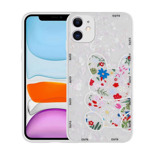 Apple iPhone 11 Kılıf Desenli Sert Silikon  Mumila Kapak - 5