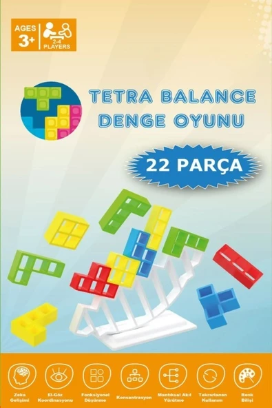 Kule Denge Oyuncağı Eğitici Kutu Oyuncak Tetris Tower - 3
