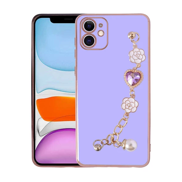 Apple iPhone 11 Kılıf El Tutamaçlı Kamera Korumalı  Taka Silikon Kapak - 5