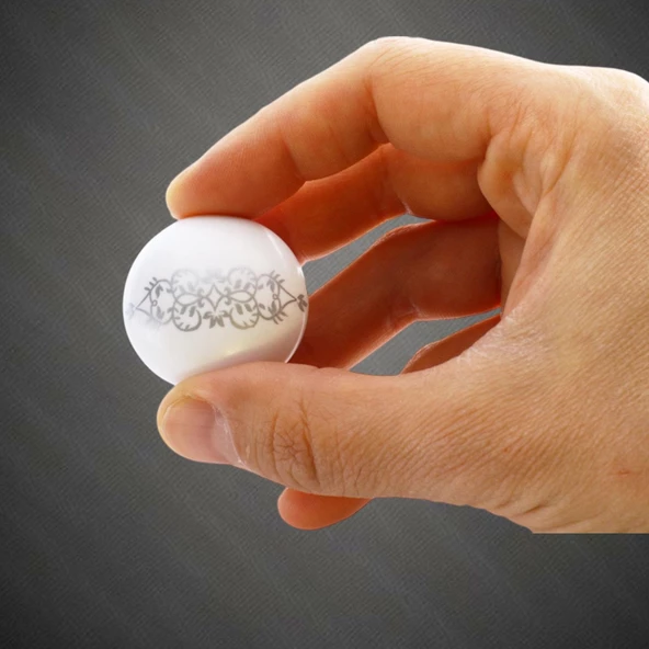 15 Adet Hanımeli Kulp Beyaz Polimer Düğme Kulp Mantar Mobilya Mutfak Dolabı Çekmece Kulbu Kulpları - Resim 4