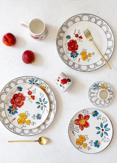 The Mia DNR0054 Fiore Servis Tabağı 6 Lı Set - 27 Cm - 5