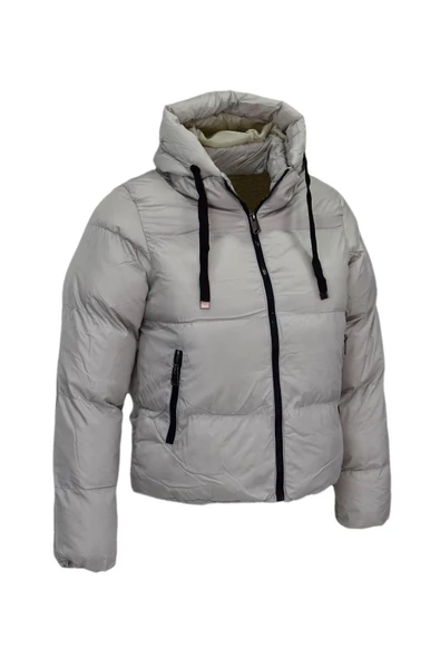 Kadın Spor Kapüşonlu Mont  M5009 BGL-ST03988 - Resim 5