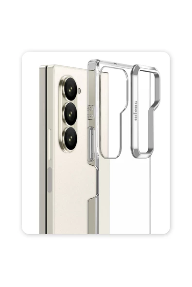 Samsung Galaxy Z Fold 6 Kaliteli Magsafe Kapak - Şeffaf - 4