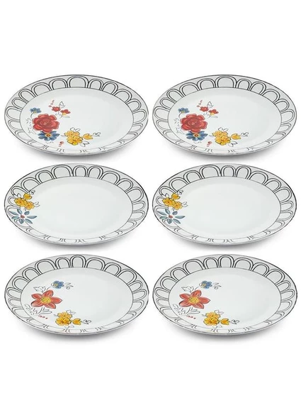 The Mia DNR0054 Fiore Servis Tabağı 6 Lı Set - 27 Cm - 2