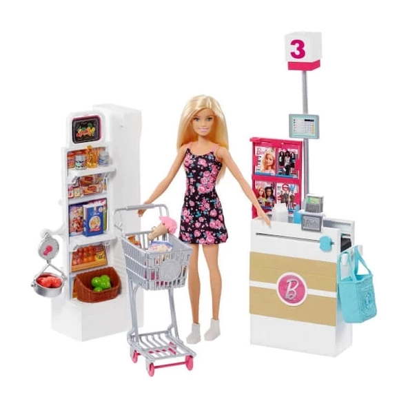 Barbie Süper Markette Oyun Seti Frp01