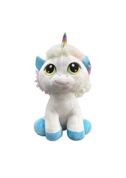 Halley Pembe Mavi Patili Unicorn 35 Cm Pl62218