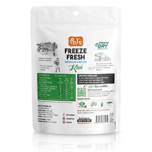 Pol’s Freeze Fresh Dondurularak Kurutulmuş Kivi 20 G - 2