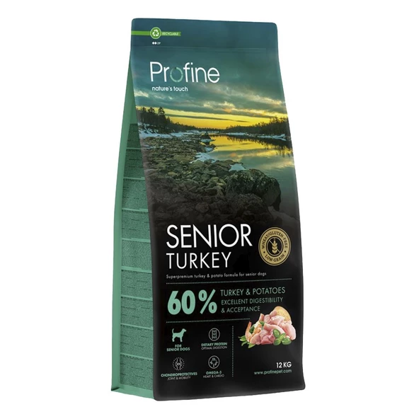 Profine 12kg Gluten Free Senior Glutensiz Hindi Etli Yaşlı Köpek Maması