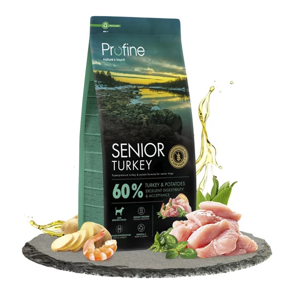 Profine 3kg Gluten Free Senior Glutensiz Hindi Etli Yaşlı Köpek Maması - 2