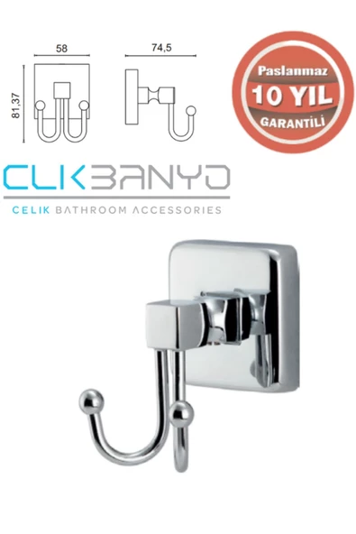 ÇELİK BANYO Çelik Banyo Ku10-054 Kumru Bornozluk İkili