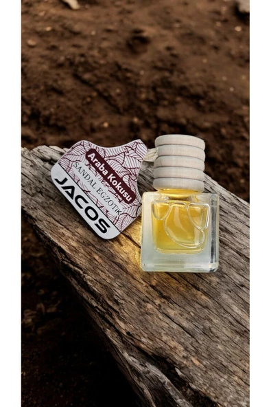 JACOS Sandal Egzotik Kokulu Araç Kokusu 8 ml - Oto Araç Kokusu - Ipli Asma Oto Parfümü