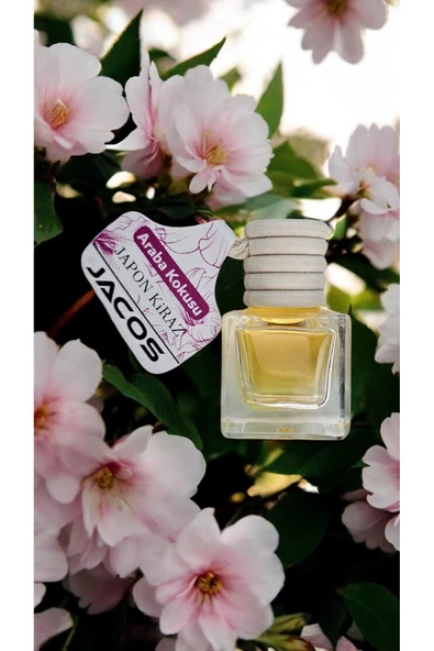 JACOS Japon Kiraz Sandal Egzotik Lotus Kokusu 8 ml Oto Araç Kokusu Ipli Asma Oto Parfümü 3'lü Set