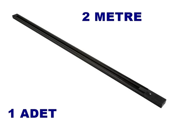 CATA 2mt SİYAH Monofaze Spot Rayı Alüminyum SİYAH 2metre