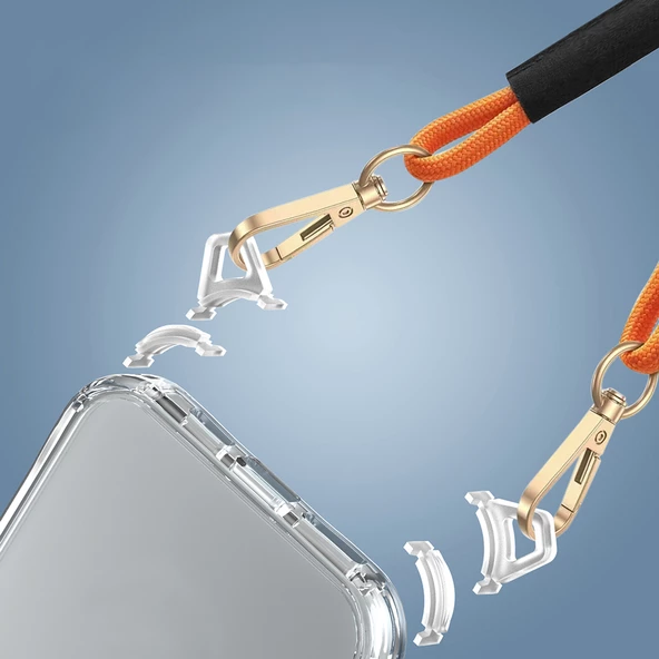 Apple iPhone 16 Pro Kılıf Airbagli Takılabilir Askı Aparatlı Zore Snap Silikon Kapak - Resim 3