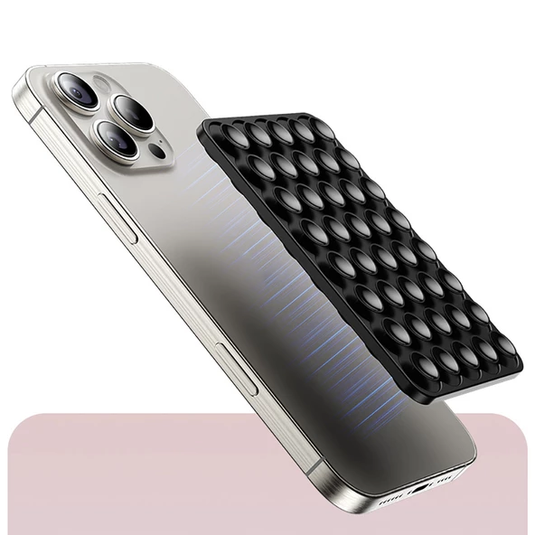 Kare Öpücük 01 Silikon Telefon Tutucu - Resim 5