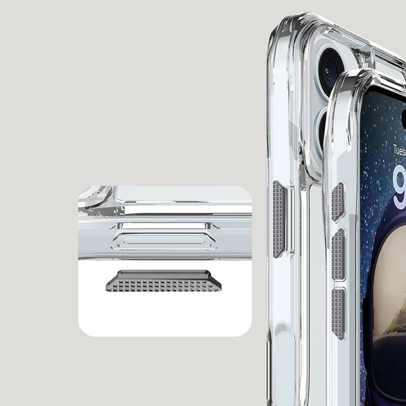 Apple iPhone 16 Kılıf Airbagli Şeffaf Zore İncek Kapak - Resim 7