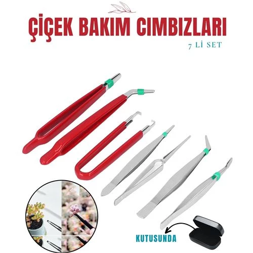 Çiçek Bakım Kutulu Cımbız Seti