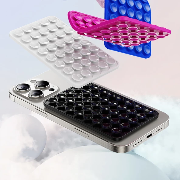 Kare Öpücük 01 Silikon Telefon Tutucu - Resim 6