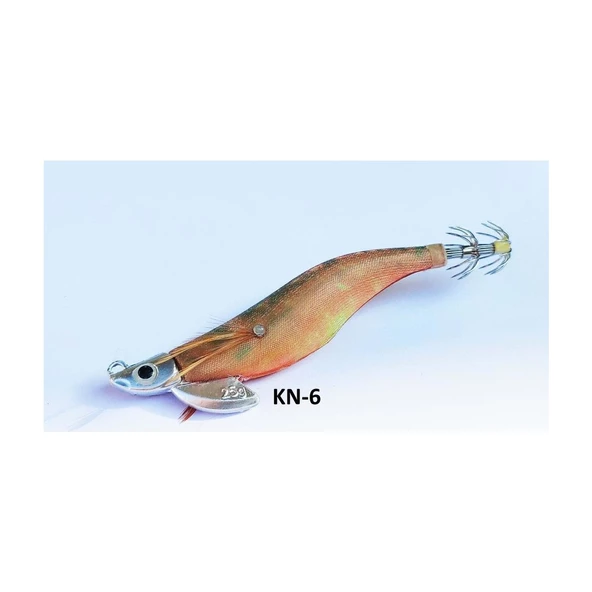 Kardez Glow 25 gr Squid Jig Fosforlu, Kurşunlu Kalamar Zokası Kn-6