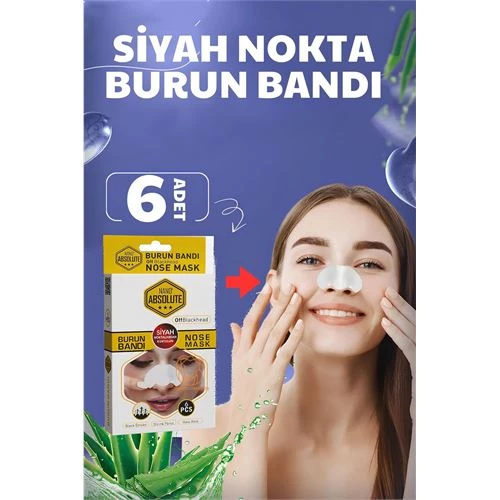 Nano Burun Siyah Nokta Bandı Absolute Professional 6 ADET