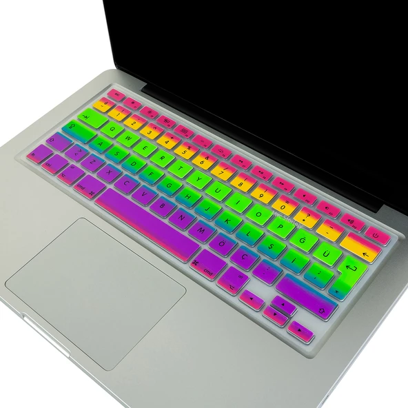 Macbook Klavye Air Pro Koruyucu (Türkçe Q) (Eski USB'li Model 2008-2017) A1466 A1502 Uyumlu Dazzle - 7