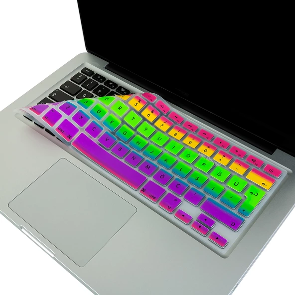 Macbook Klavye Air Pro Koruyucu (Türkçe Q) (Eski USB'li Model 2008-2017) A1466 A1502 Uyumlu Dazzle - 3