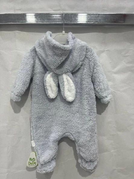 ugurbocegicocuk Tavşan Baskılı Kulaklı Welsoft Bebek Tulum 1227 - 23