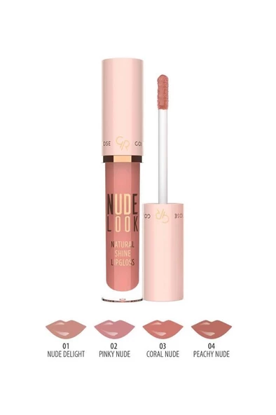 Golden Rose Nude Look Natural Shine Lipgloss 02 Pinky Nude Ruj