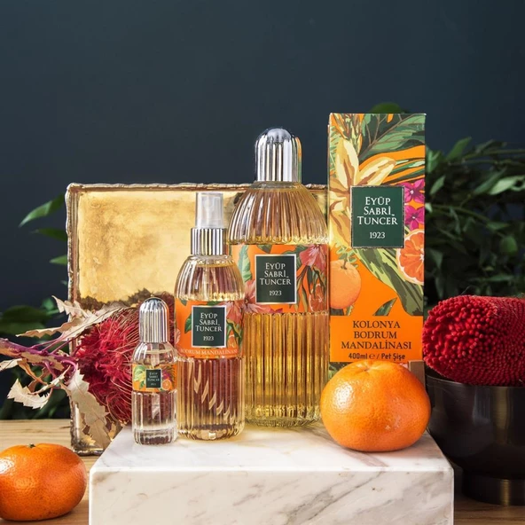 Eyüp Sabri Tuncer Bodrum Mandalinası Kolonya Cam Şişe 400 ml - Resim 2